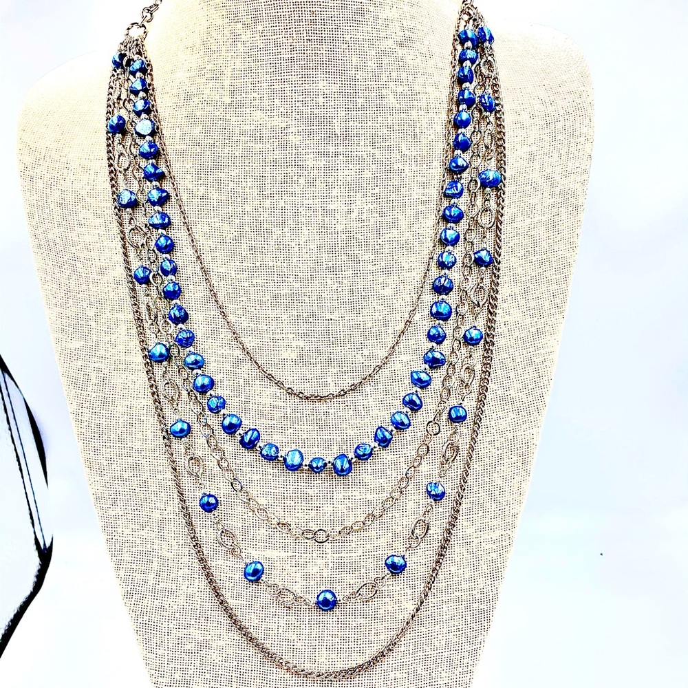 Natural Freshwater Pearls multi strand Necklace